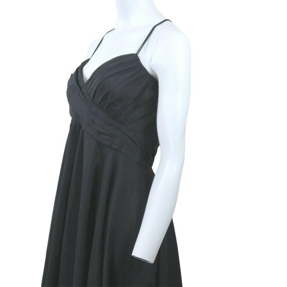Zara Basic Womens Black Slip Dress L Empire Criss Cross Straps Knee Length - Picture 9 of 12
